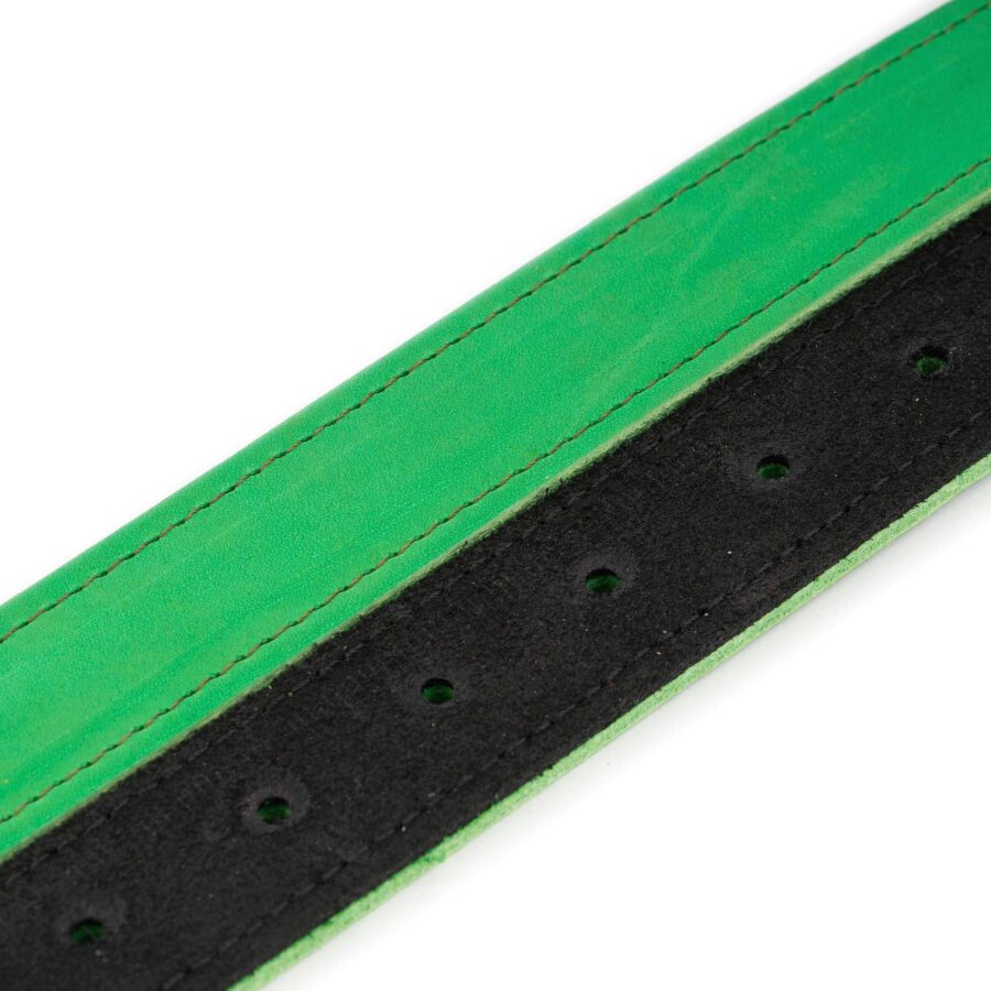 bright green reversible leather belt for women 4