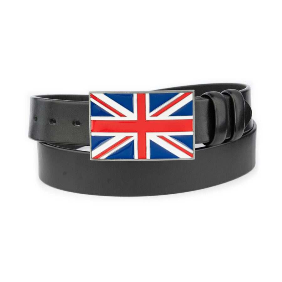 british flag belt thick black genuine leather 1 BRITFLA 4011 AML BLANOST