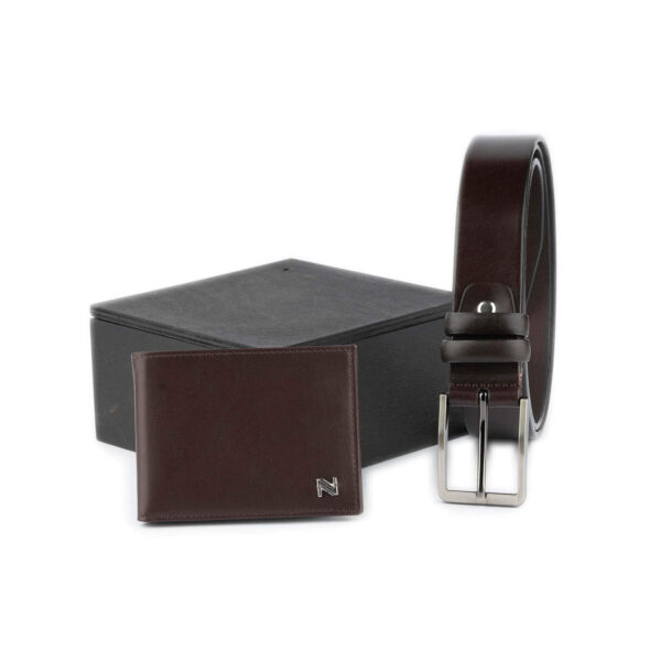 brown leather belt and wallet gift set for men 1 05 02092024 AML