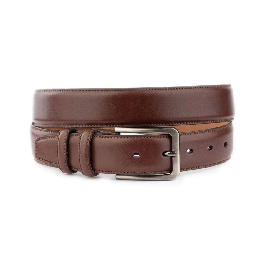 brown leather belt for gentleman high quality 1 06 02092024 AML