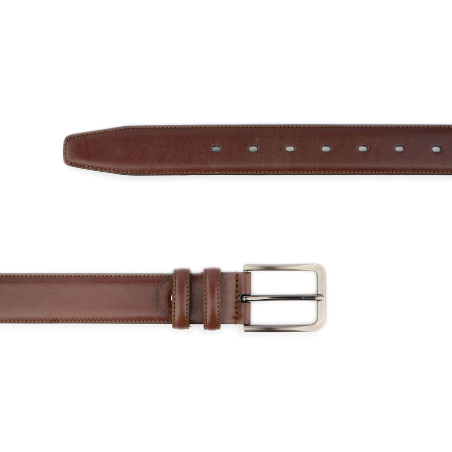 brown leather belt for gentleman high quality 2