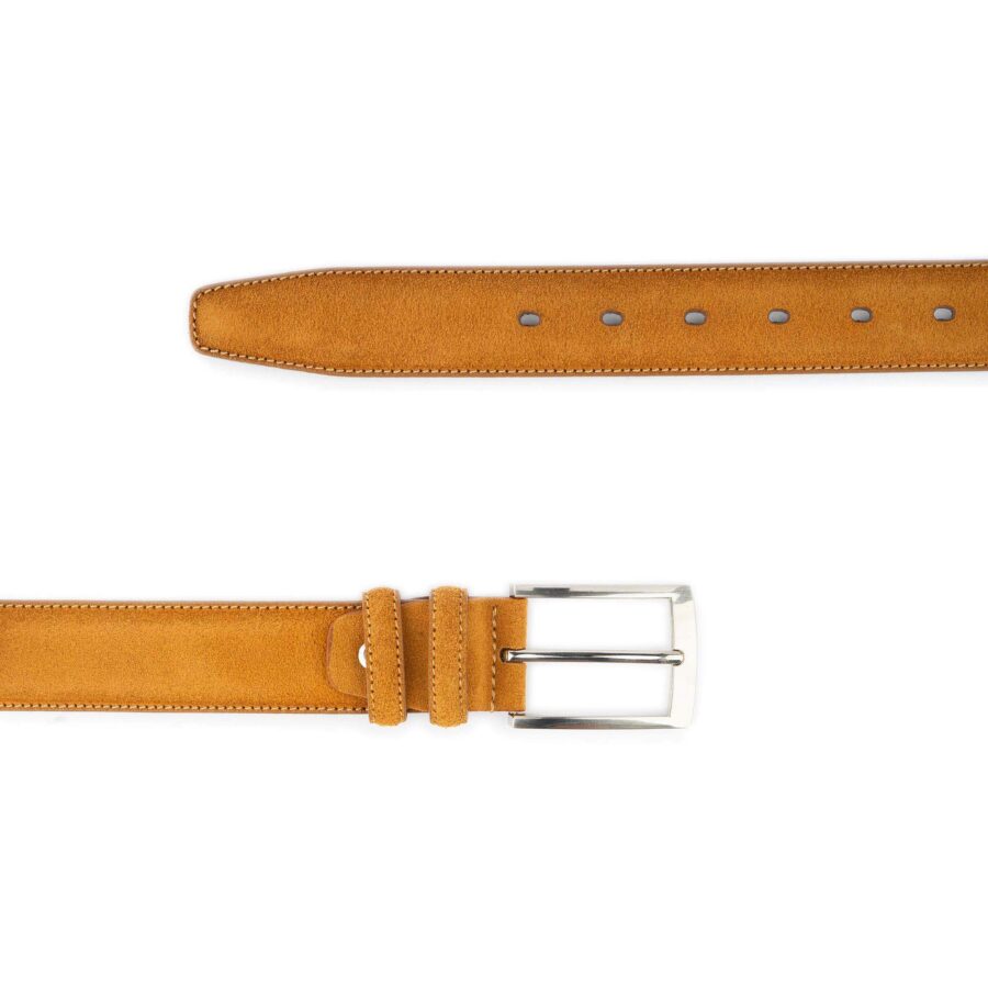 camel suede belt genuine leather high quality 2