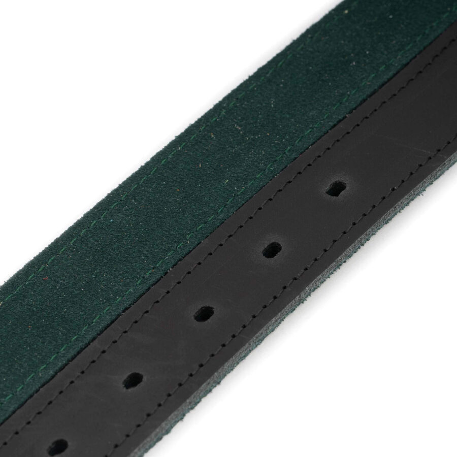 dark green suede ladies reversible belt 4