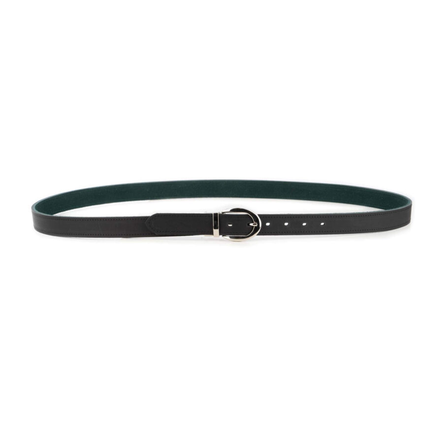 dark green suede ladies reversible belt 6