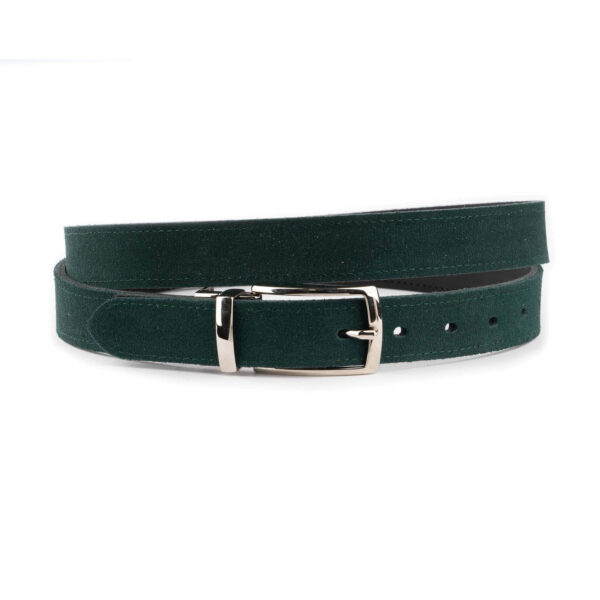 dark green suede mens leather reversible belt 1 30 VEL6294 PUL2680 MAG12055