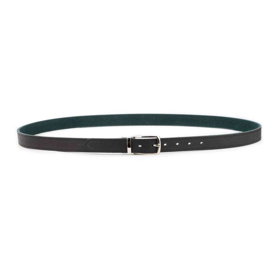 dark green suede mens leather reversible belt 5