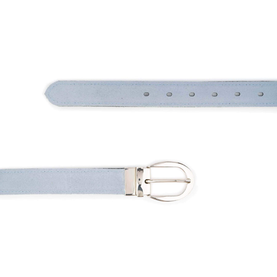 light blue suede reversible leather belt womens 2