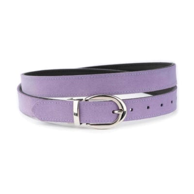 lilac suede ladies reversible belt 1 30 VEL6292 PUL2680 MAG11862