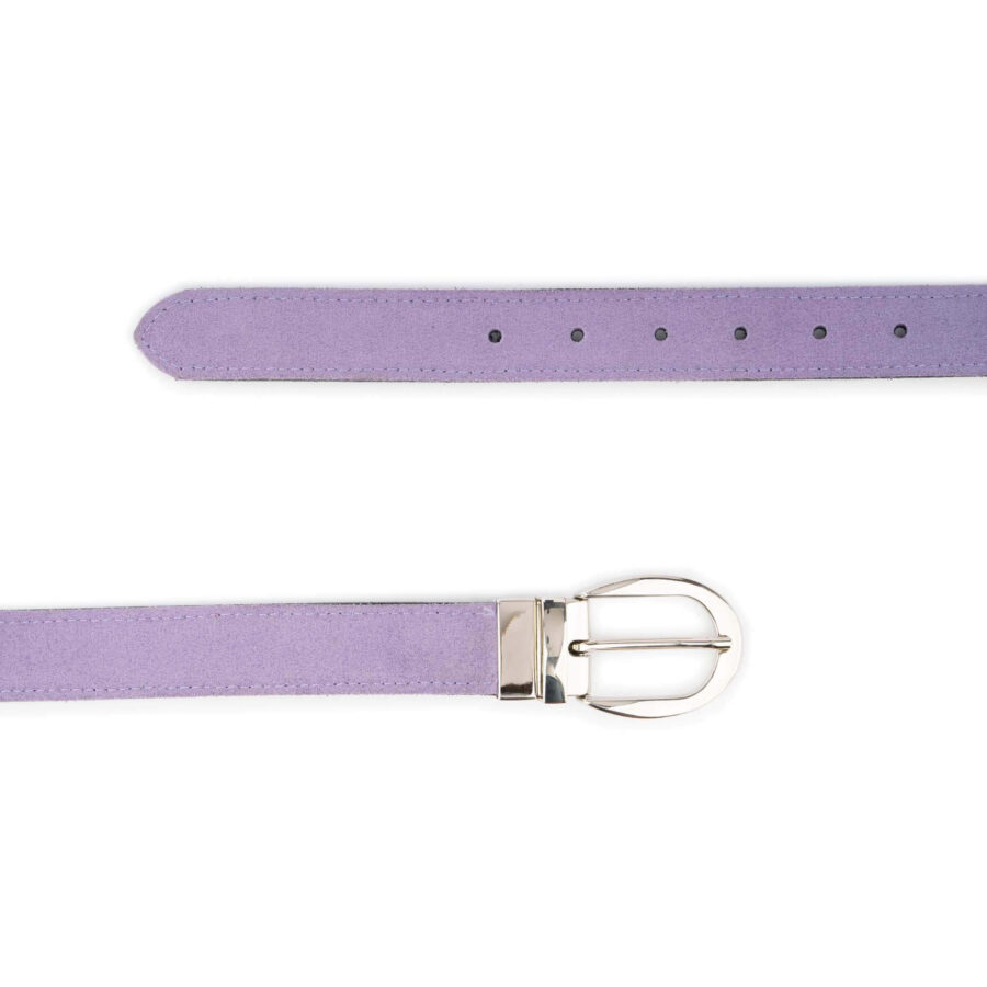 lilac suede ladies reversible belt 2