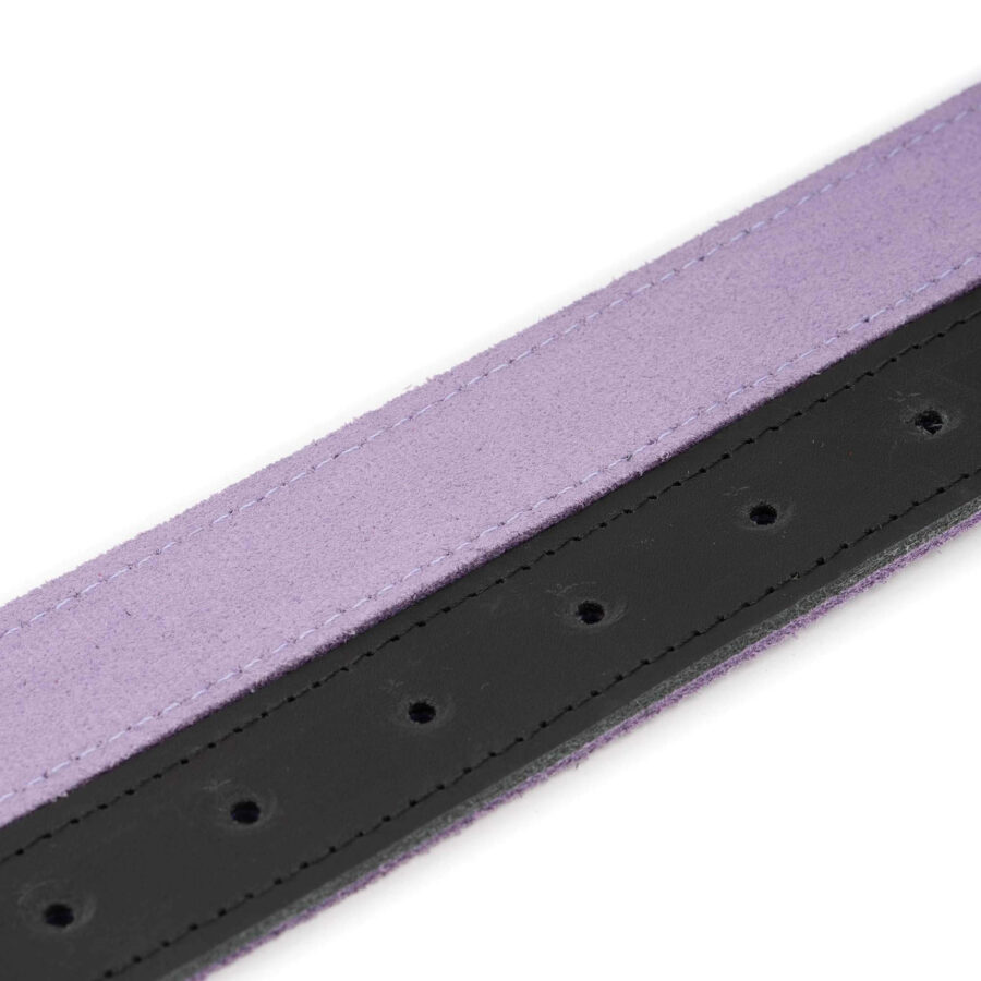 lilac suede ladies reversible belt 4