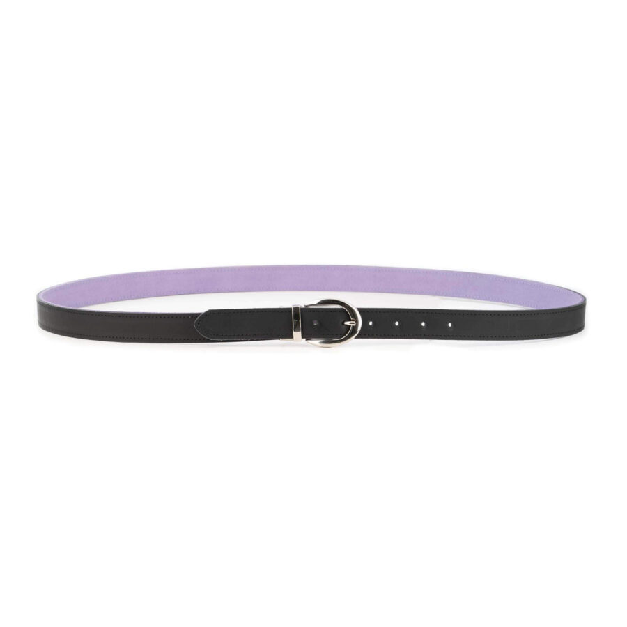 lilac suede ladies reversible belt 6