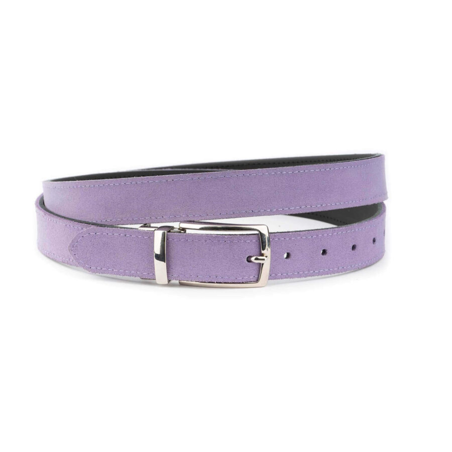 lilac suede mens reversible belt 1 30 VEL6292 PUL2680 MAG12055