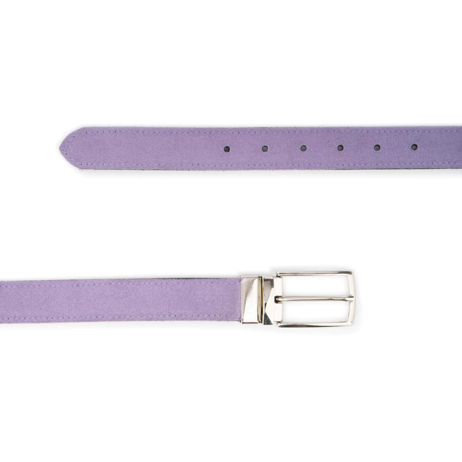 lilac suede mens reversible belt 2