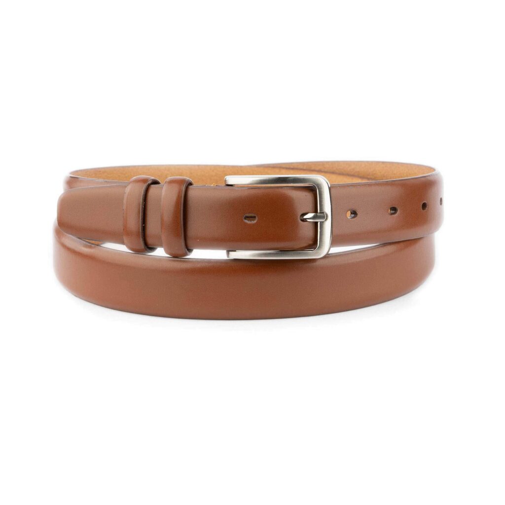 mens brown dress belts Trade Belt Brown Leather, Handmade American Harness Thick Belt Solid Brass / 28 Pant Size main image 1