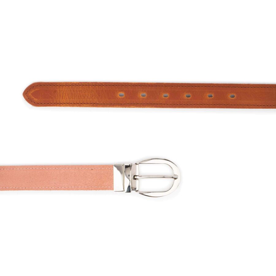 pale pink suede reversible belt womens 4