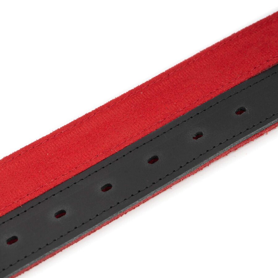 red black suede reversible belt mens 4