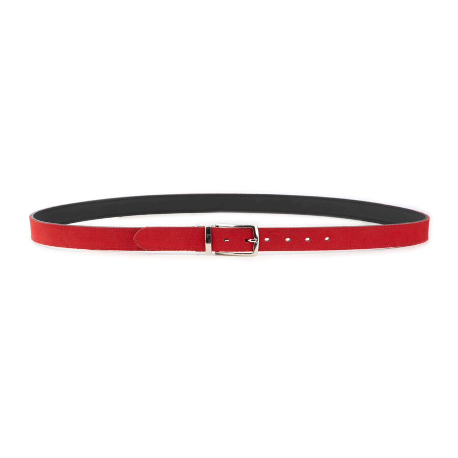 red black suede reversible belt mens 5