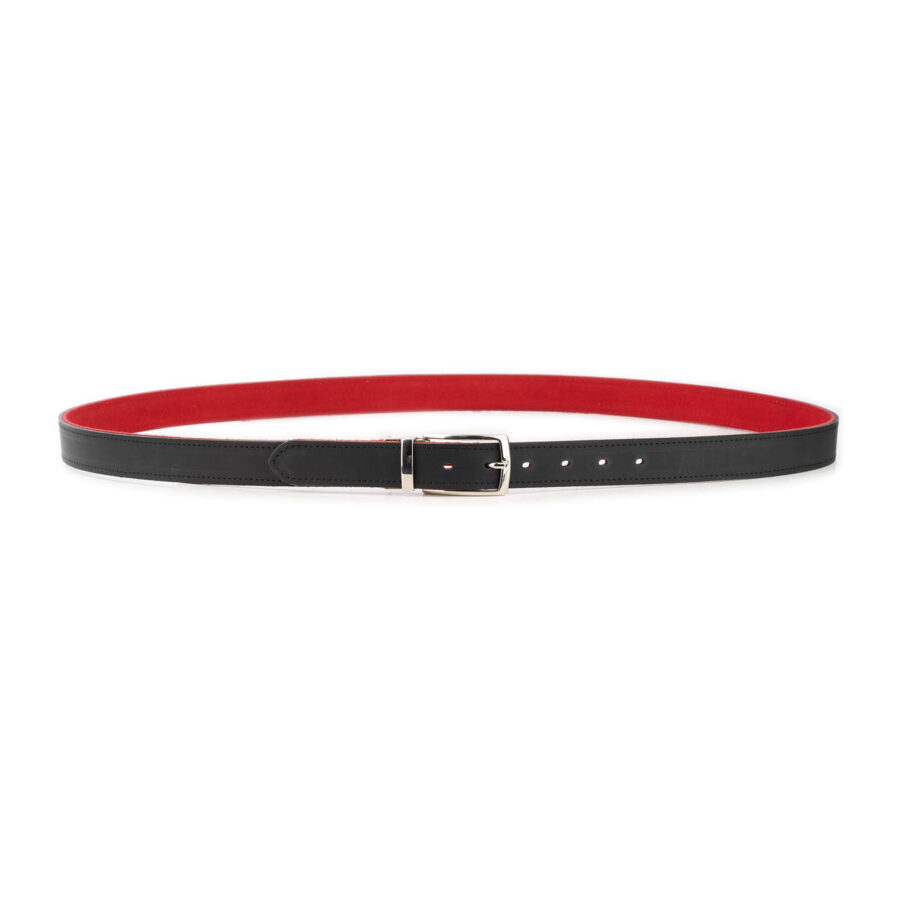 red black suede reversible belt mens 6