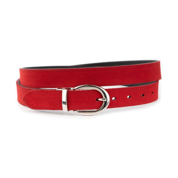 red black suede womens reversible leather belt 1 30 VEL3531 PUL2680 MAG11862