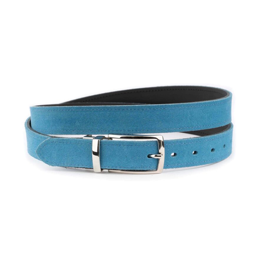 sky blue suede reversible belt mens genuine leather 1 30 VEL6362 PUL2680 MAG12055