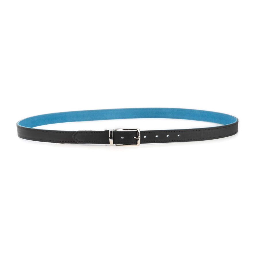 sky blue suede reversible belt mens genuine leather 6