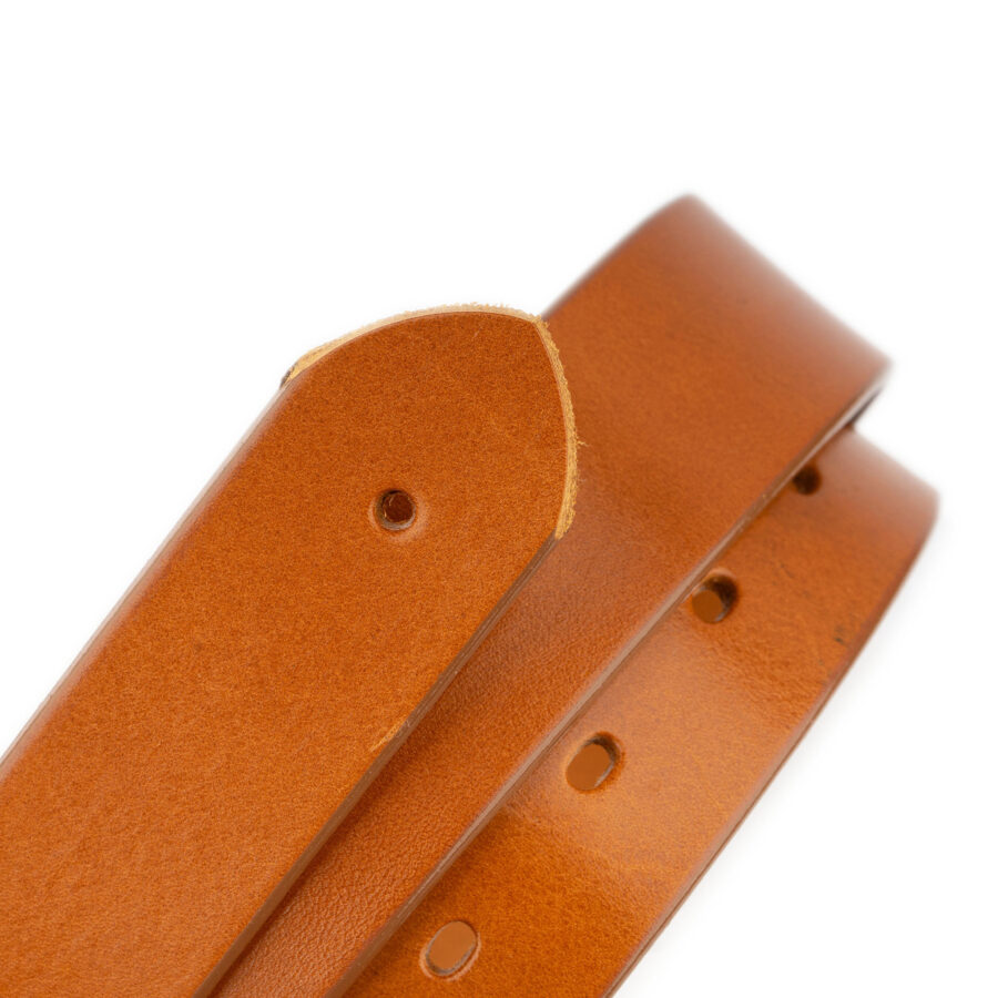 tan brown belt strap for buckles pre made hole thick 4 0 cm 2