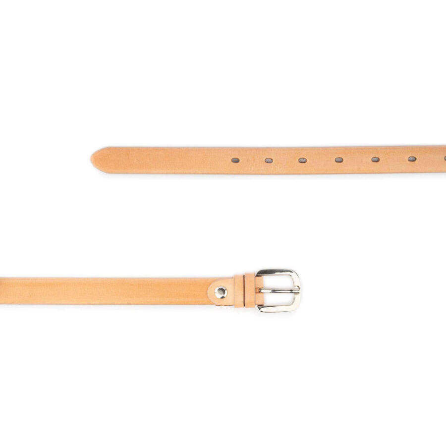 womens belt in natural leather thin 2 0 cm 2