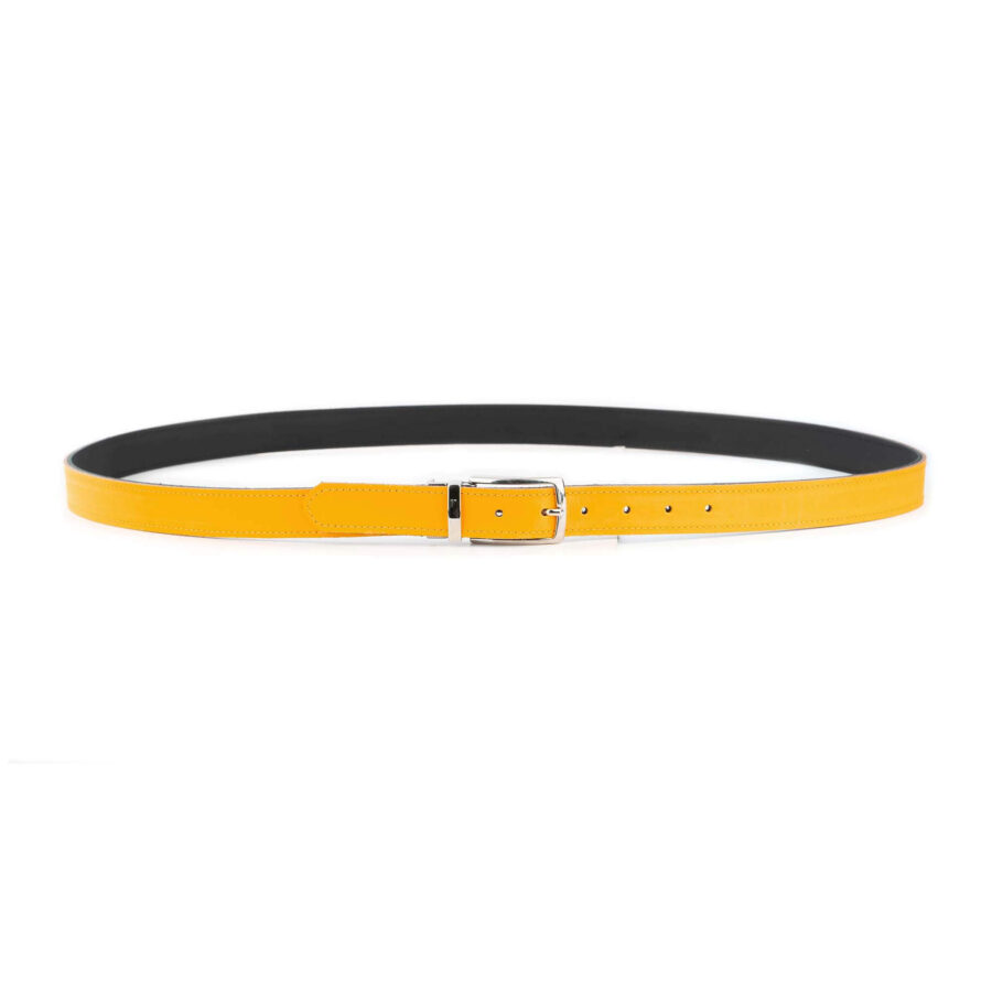 yellow black mens reversible belt 4