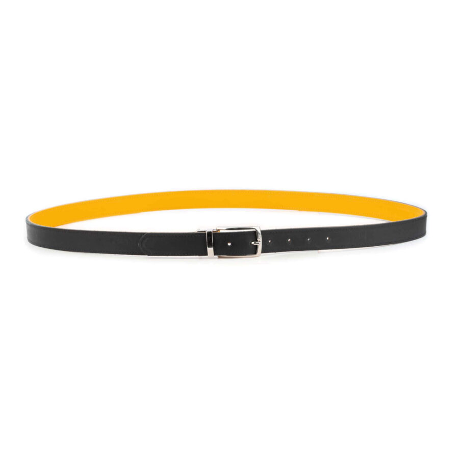 yellow black mens reversible belt 5