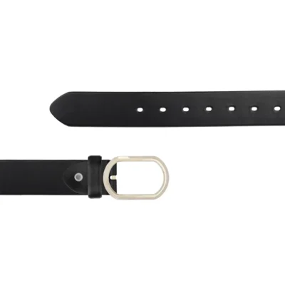 Belt For Jeans Oval Buckle Full Grain Leather JEANS 40 OVASI BLAFGL AML5