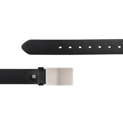 Belt For Jeans Plaque Buckle Full Grain Leather JEANS 40 PLAQ BLAFGL AML3