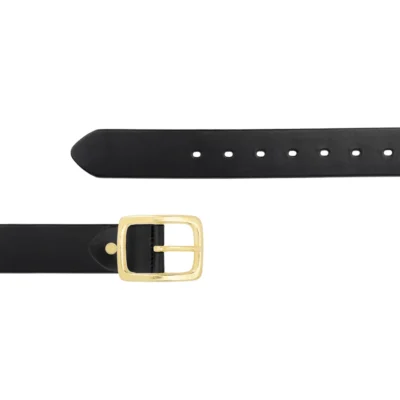 Belt For Jeans Rectangle Brass Buckle Full Grain Leather JEANS 40 RECTBRAS BLAFGL AML27