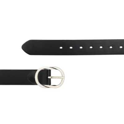 Belt For Jeans Silver Buckle Full Grain Leather JEANS 40 WOVSILV BLAFGL AML33