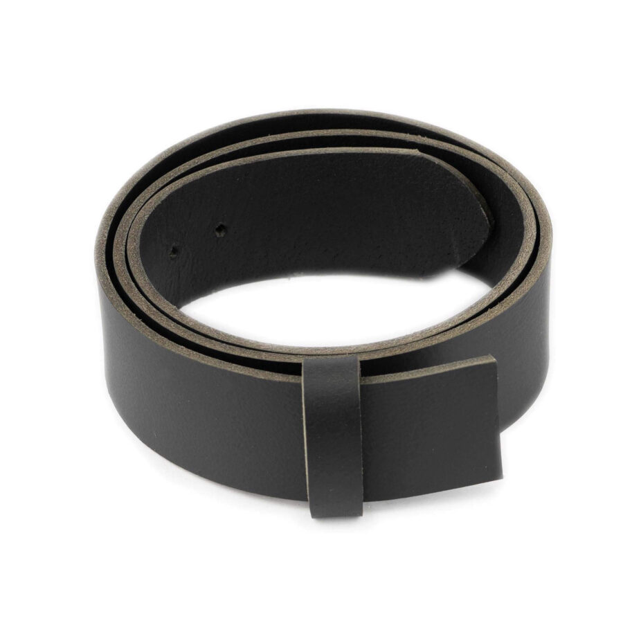 black replacement belt strap for buckle genuine leather 5 0 cm 4