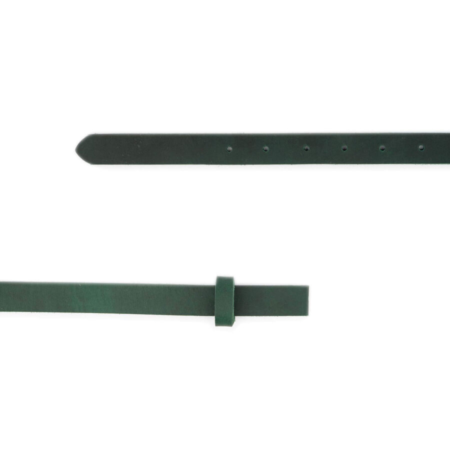 green leather strap for belt oiled leather 1 inch 2