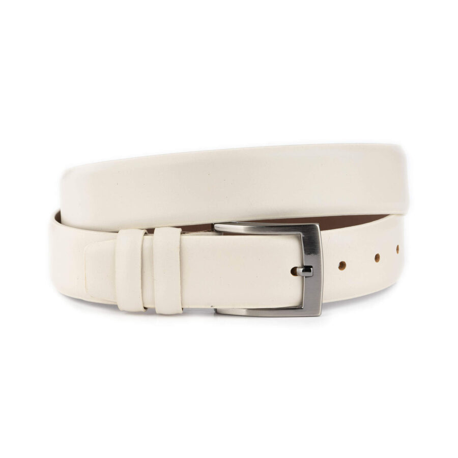 ivory belt genuine leather 3 5 cm 1 18092024 35 CREAM KARP NOST