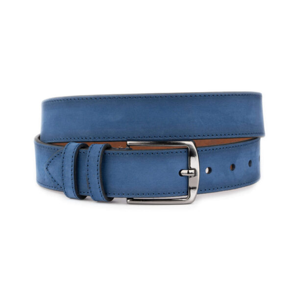 light blue mens denim belt high quality 3 8 cm 1 18092024 38 MIDBLUE KASV NUBU