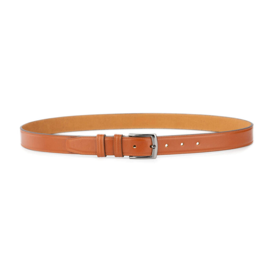 mens tan belt 1 1 8 inch high quality leather 4