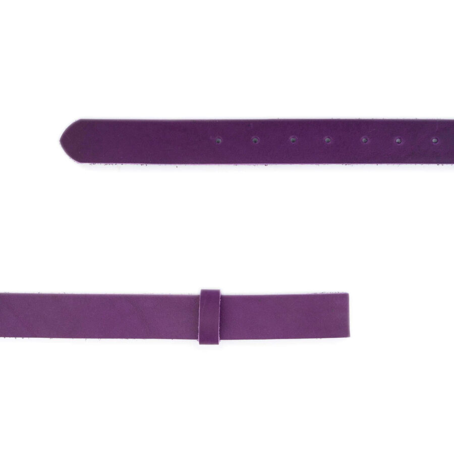 purple belt strap for buckles oiled leather 2 5 cm 2