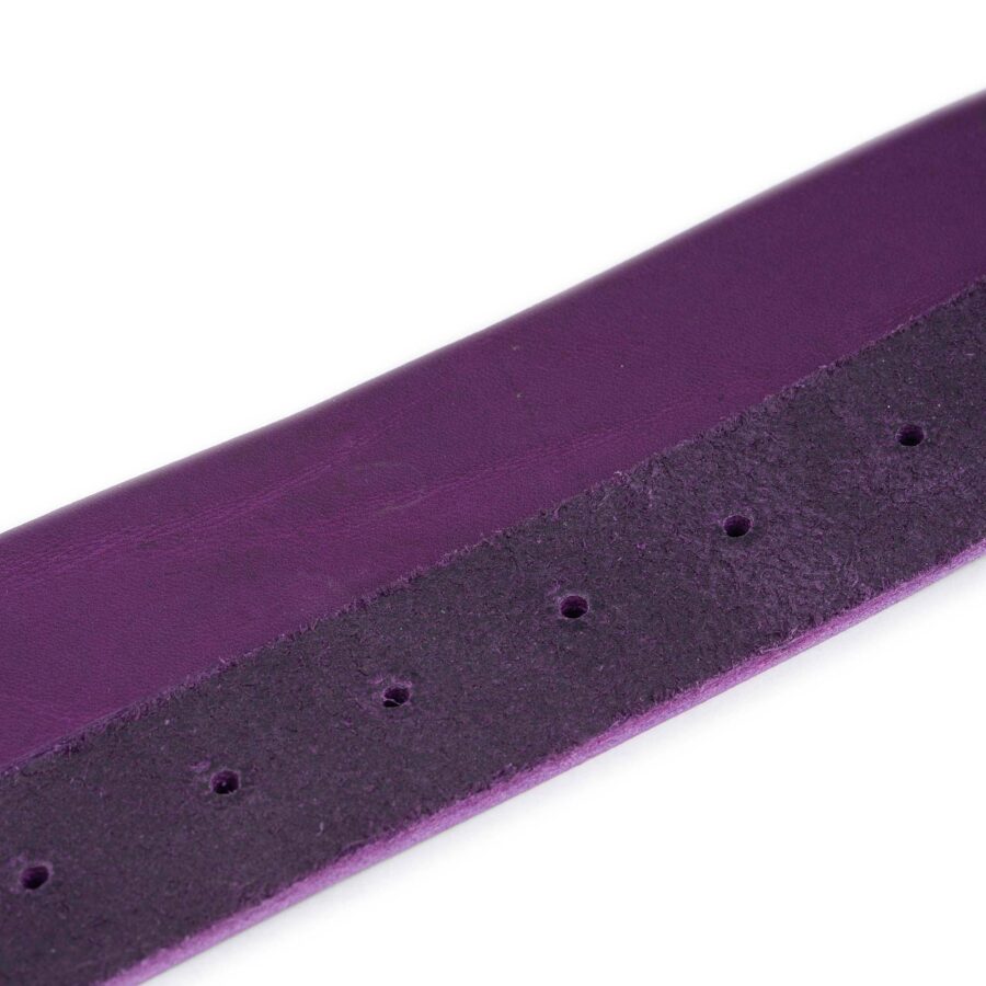 purple belt strap for buckles oiled leather 2 5 cm 3