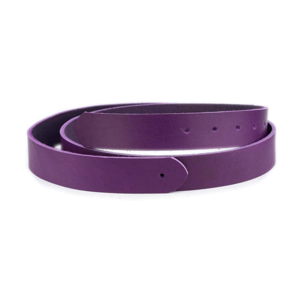 Buy Purple Belt Strap For Buckles Oiled Leather Pre-made  display picture 3