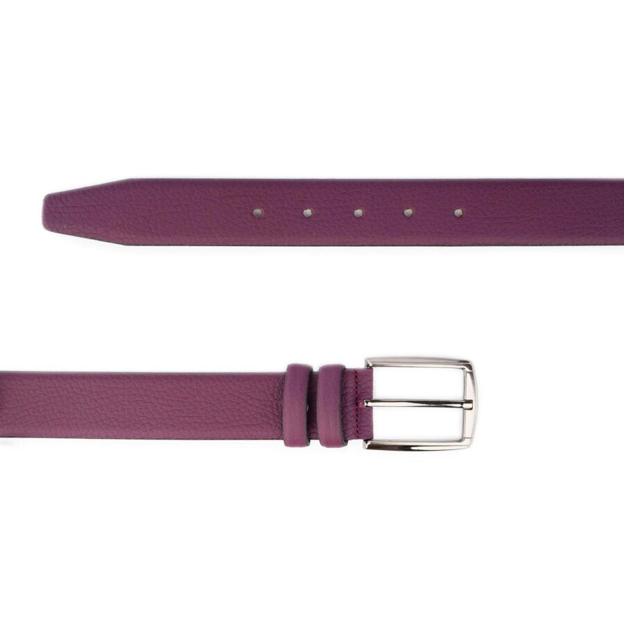 purple leather belt for jeans unisex top quality 2