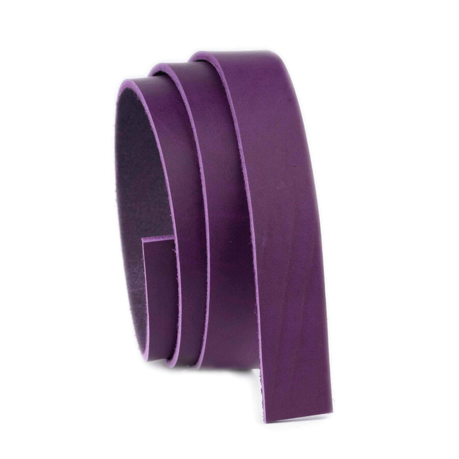 purple leather strip for belts oiled soft 2 5 cm 2