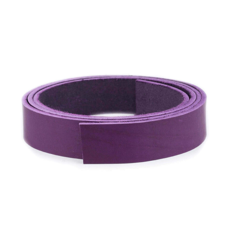 purple leather strip for belts oiled soft 2 5 cm 3