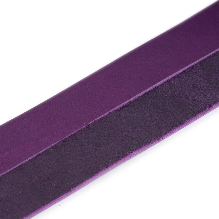 purple leather strip for belts oiled soft 2 5 cm 4