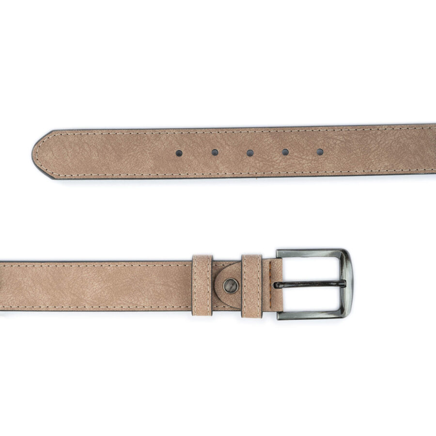 taupe color belt soft vegan leather 2