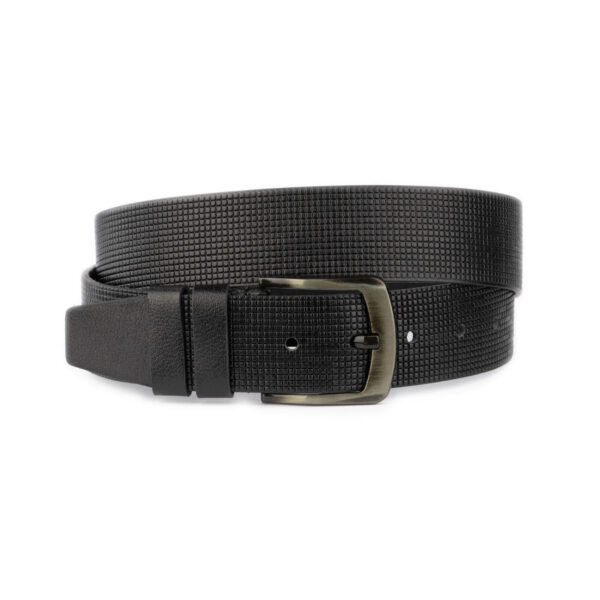 thick black belt laser cut texture genuine leather 4 5 cm 1 18092024 45 BLACK TREND LASER