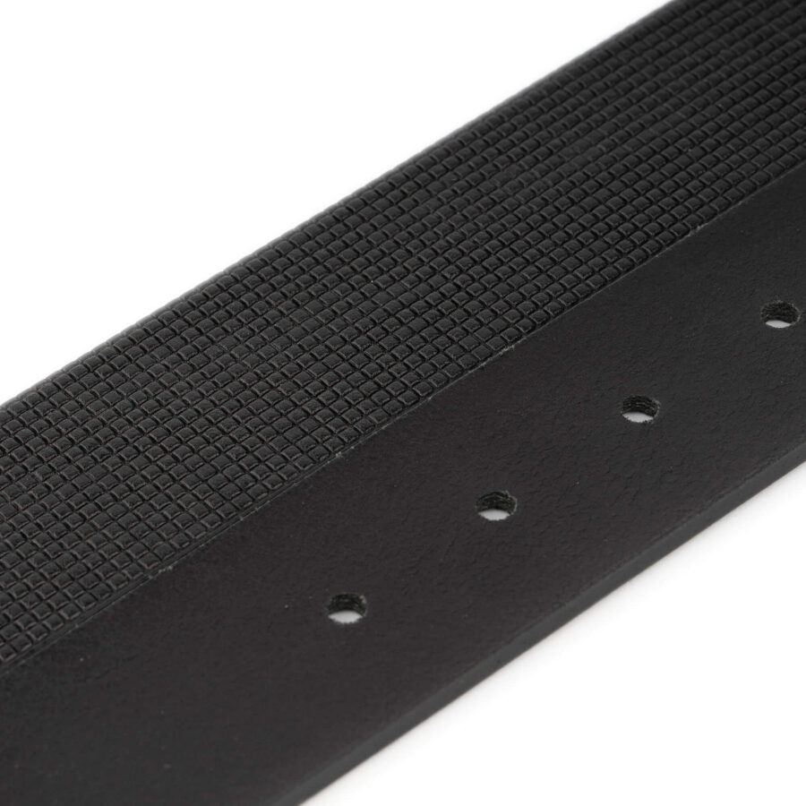 thick black belt laser cut texture genuine leather 4 5 cm 3