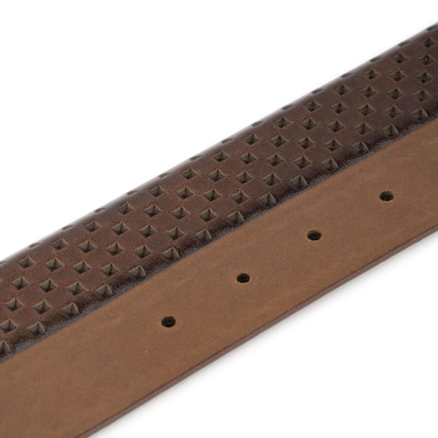 unique mens belt dark brown leather high quality 4