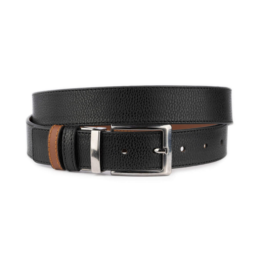 vegan reversible mens belt black brown high quality 1 18092024 35 BROWN TRGPOL REVER